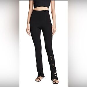 A.W.A.K.E. MODE High-waisted Side Button‎ Skinny Trousers In Black Sz 40 EU